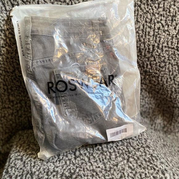 Distressed Gray Denim Shorts - Picture 4 of 5